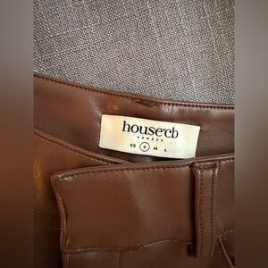 House of CB brown leather pants size small